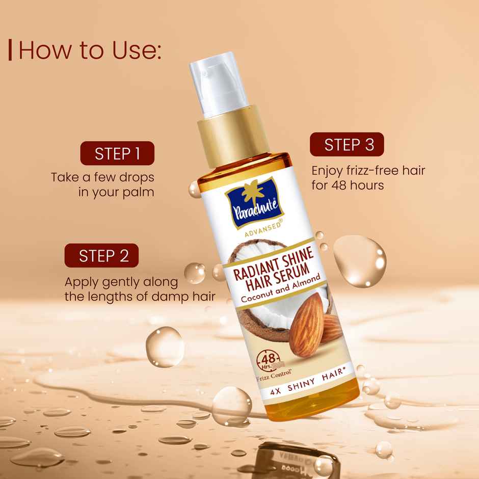 Parachute Advansed Radiant Shine Hair Serum | Coconut & Almond