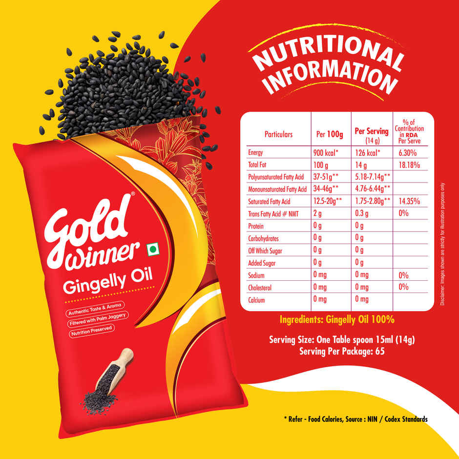 Gold Winner Advanced Gingelly Oil | Pillow Pouch