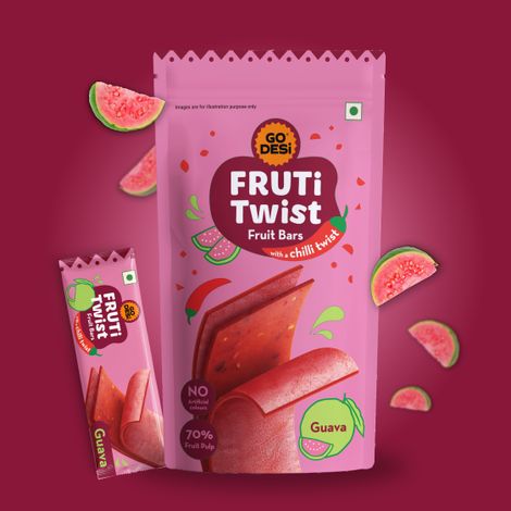 GO Desi Guava Fruti Twist Fruit Bar