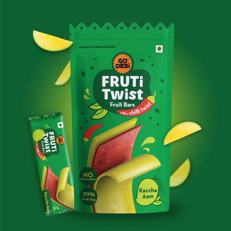 GO Desi Kaccha Aam Fruti Twist Fruit Bar