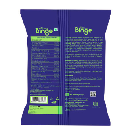 The Healthy Binge Millet Baked Chips- Classic Cheese- Protein Rich