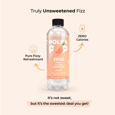 Polka Pop Peach Sparkling Water(300ml) & Polka Pop Cranberry Sparkling Water(300ml) Combo