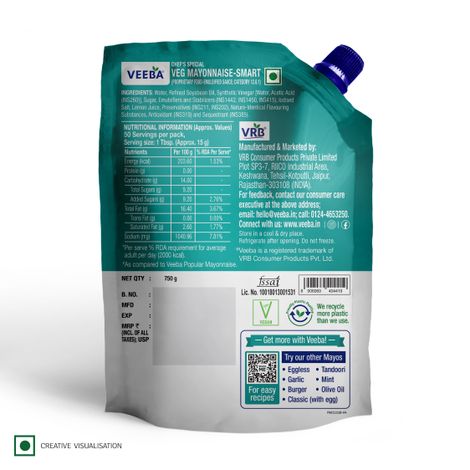 Veeba Chef'S Special Veg Mayonnaise Smart