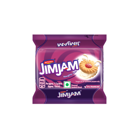 Britannia Treat Jimjam Naughty Jam Cream Biscuits | Combo