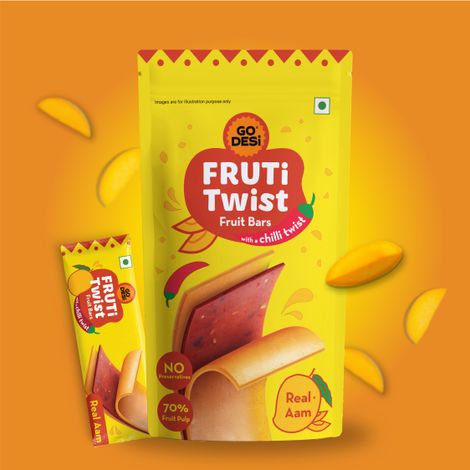 GO Desi Real Aam Fruti Twist Fruit Bar