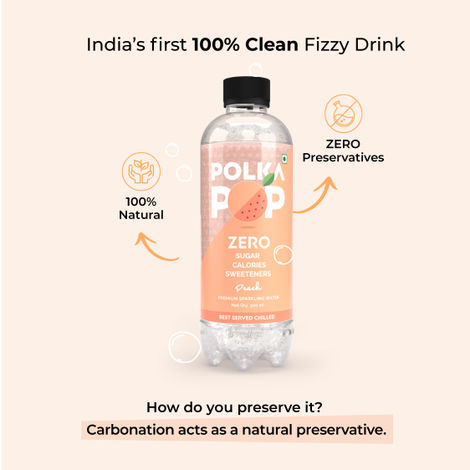 Polka Pop Peach Sparkling Water(300ml) & Polka Pop Cranberry Sparkling Water(300ml) Combo