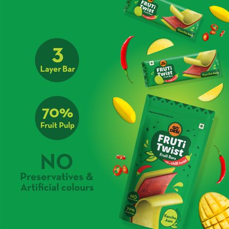 GO Desi Kaccha Aam Fruti Twist Fruit Bar