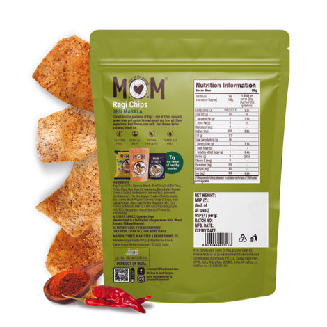 MOM Desi Masala Ragi Chips | No Palm Oil