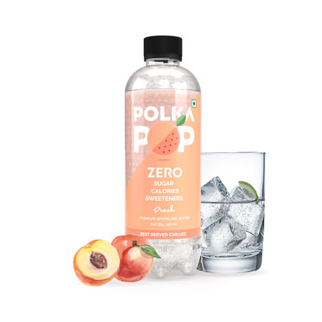 Polka Pop Peach Sparkling Water(300ml) & Polka Pop Cranberry Sparkling Water(300ml) Combo