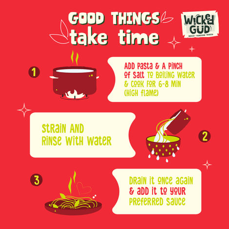 Wickedgud Spaghetti Pasta | Chickpeas | Red Lentil | Brown Rice And Durum Wheat