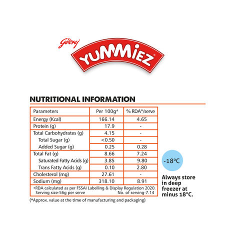 Godrej Yummiez Chicken Cheese Cocktail Sausages