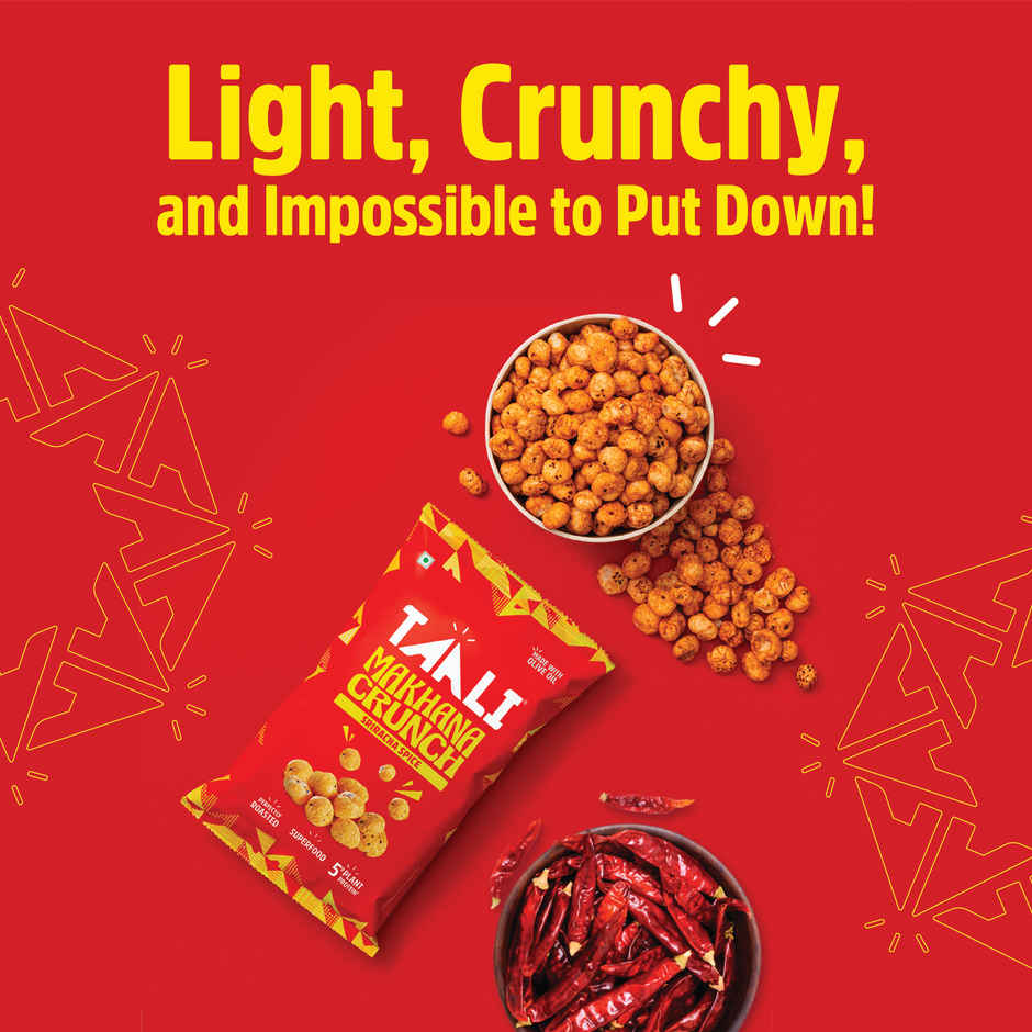 Taali Roasted Makhana - Sriracha Spice Foxnuts, Natural, Rich in Protein