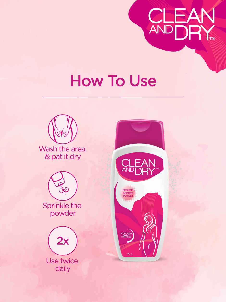 Clean And Dry Intimate Care Powder