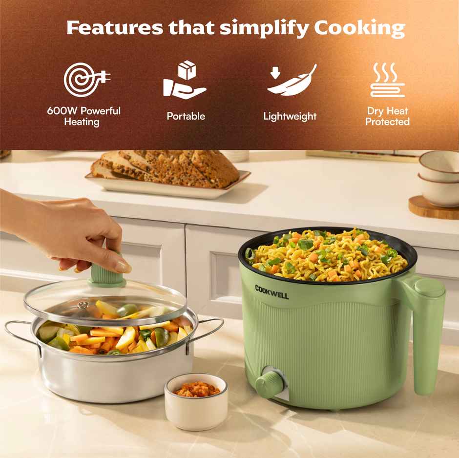 Cookwell Multi Purpose Kettle | 600 W | 1.5 L | Green
