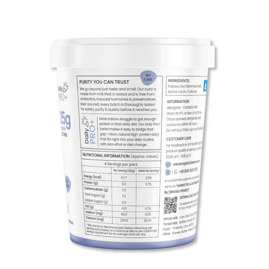 Sid's Farm High Protein Curd