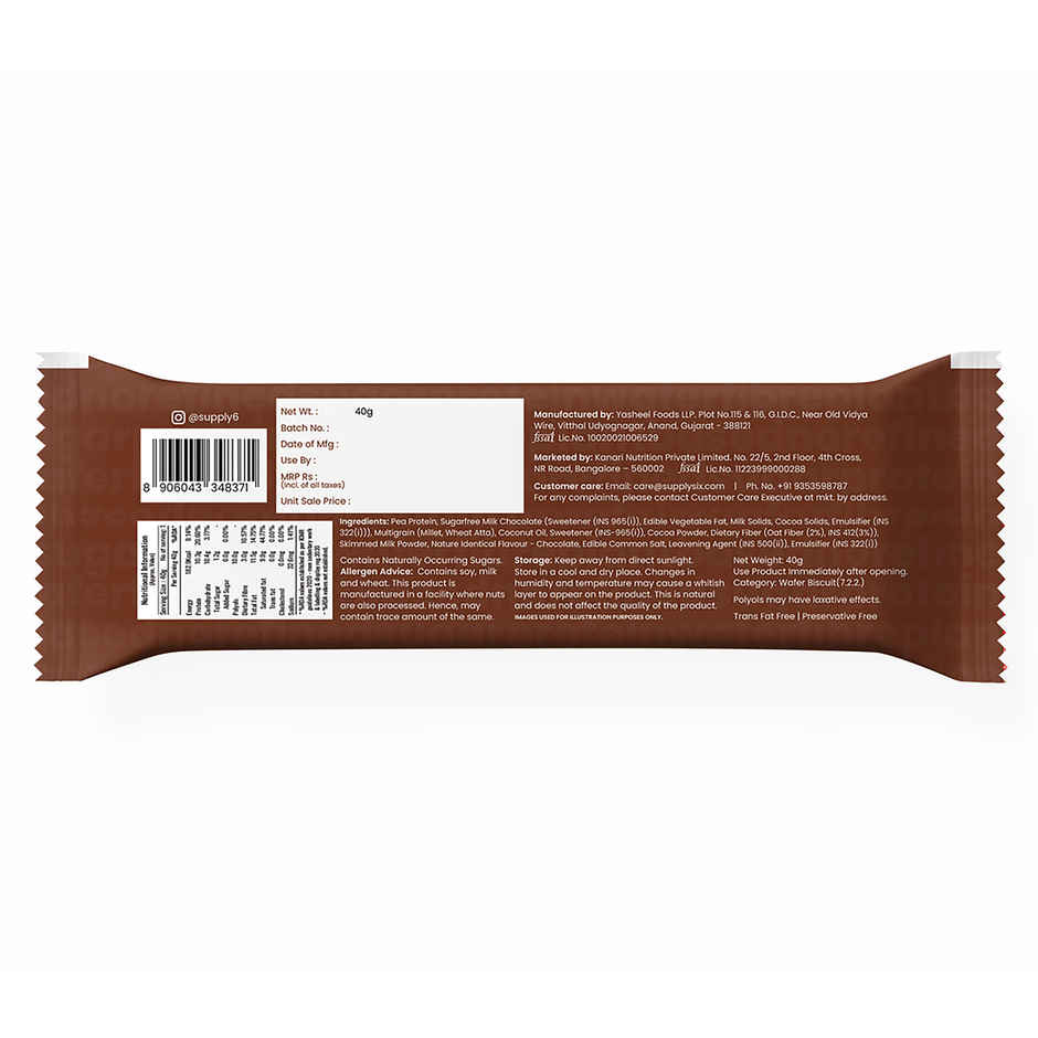 Supply6 Rich Chocolate Multigrain Protein Wafer Bar