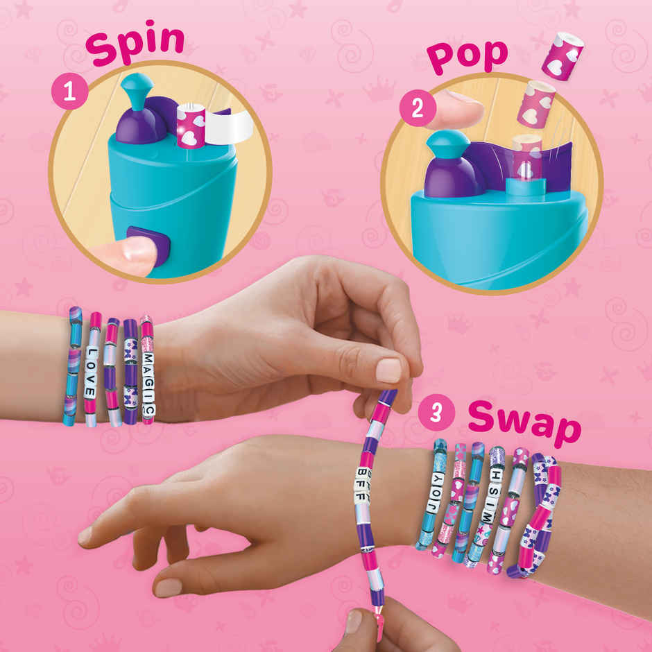 Imagimake Spin N Pop Bracelet Kit | Jewelry Craft Toy | Creative Art Gift for Kids