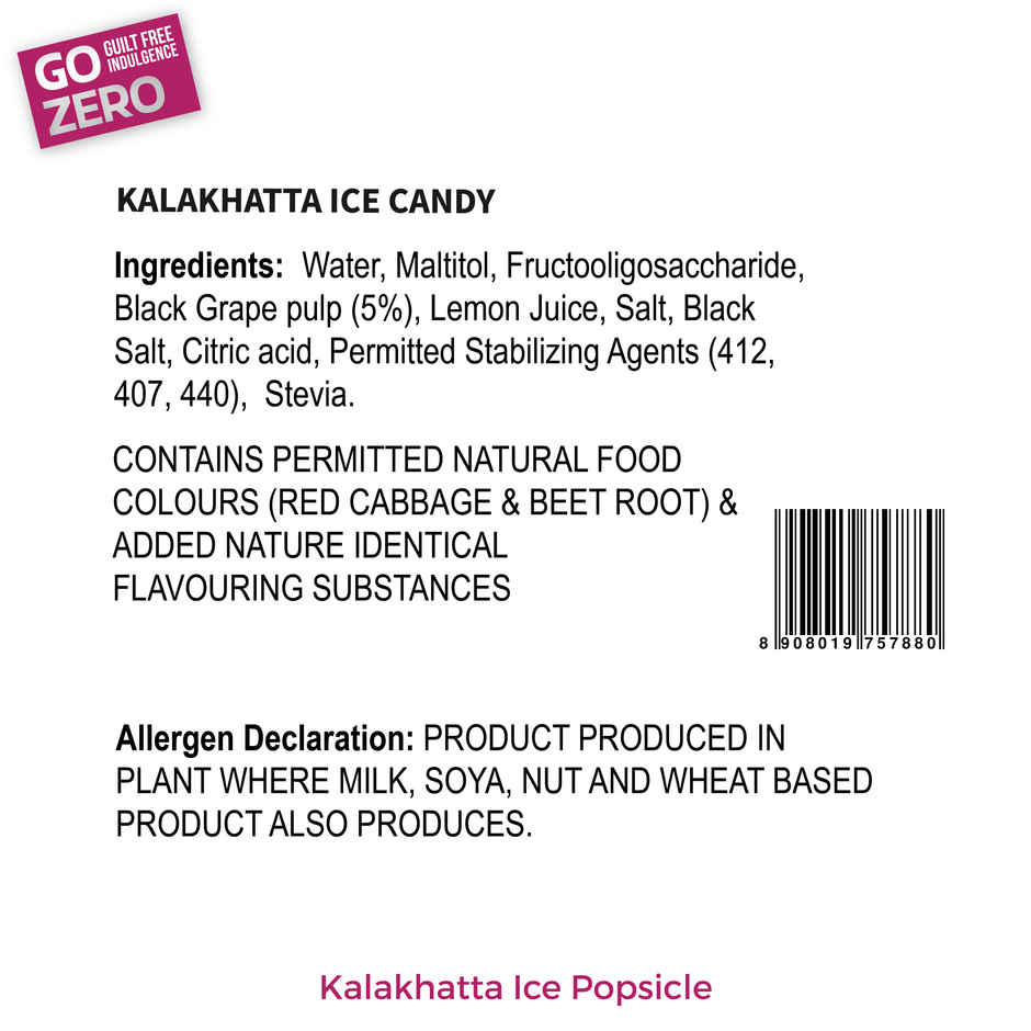 Go Zero Kalakhatta Low Calorie Ice Popsicle