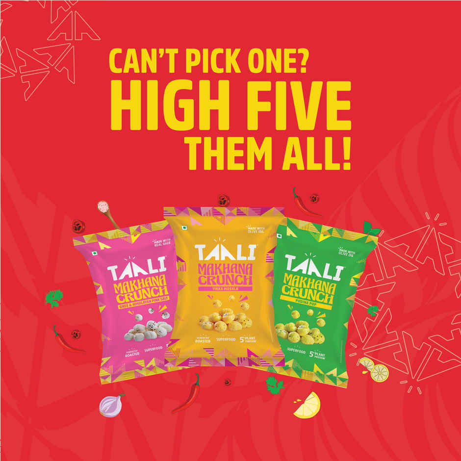 Taali Roasted Makhana - Sriracha Spice Foxnuts, Natural, Rich in Protein