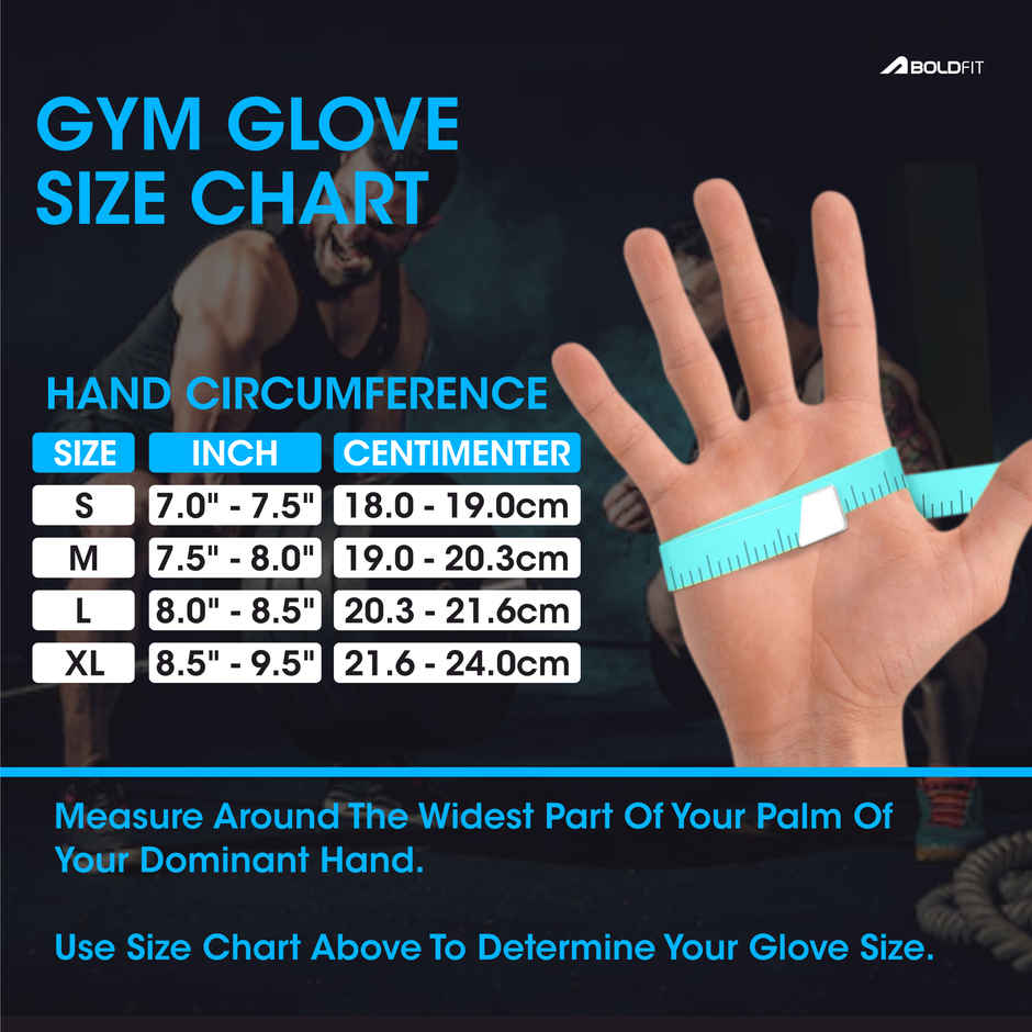 Boldfit Gym Gloves For Men With Wrist Support For Exercise Cycling Bike Sports - Medium