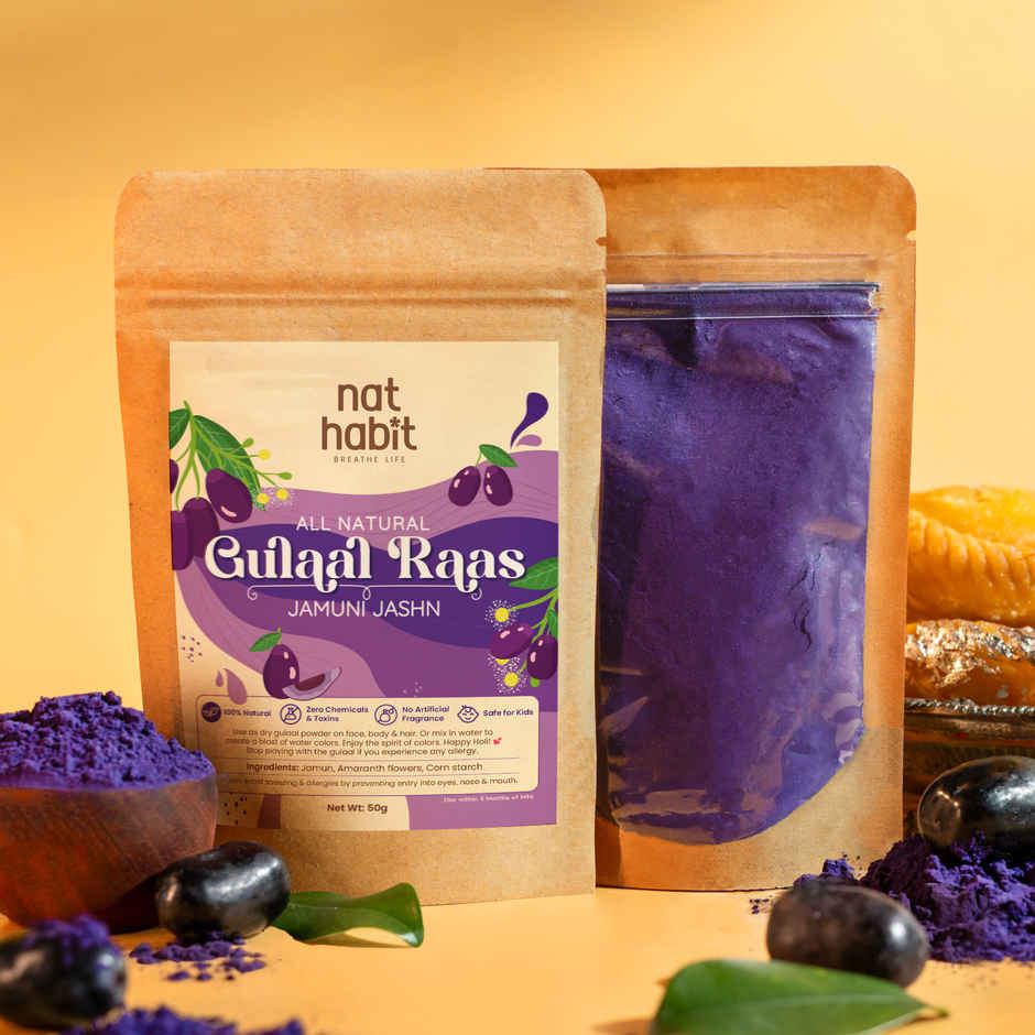 Nat Habit Natural Organic Holi Colour Gulal | Purple | Jamuni Jashn