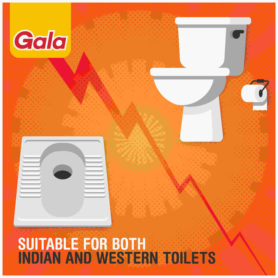 Gala Double Hockey Toilet Brush with Container