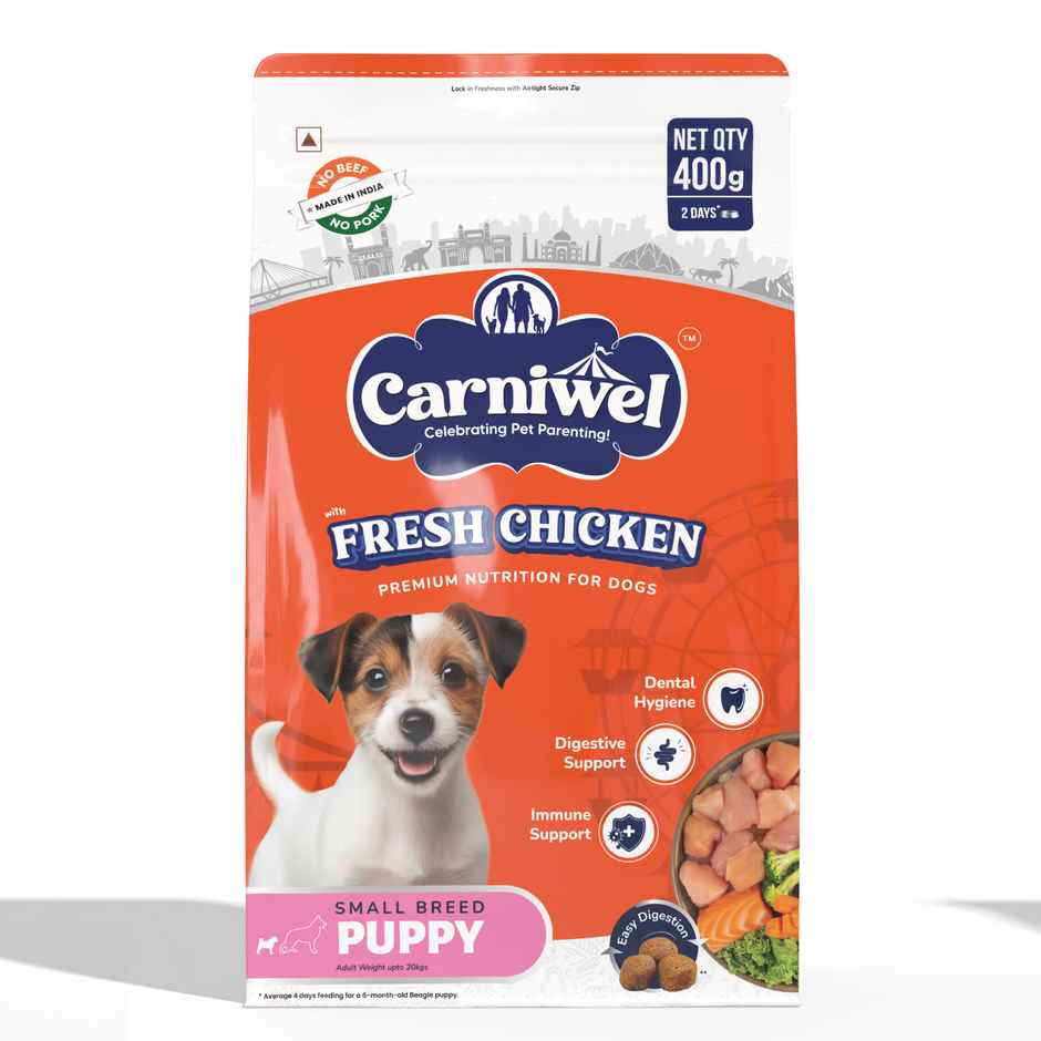 Carniwel Fresh Chicken Dry Dog Food For Small Breed, Puppy