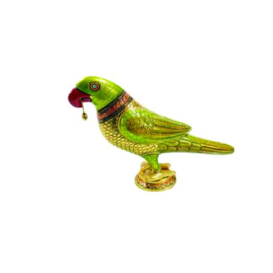 Devnidhii Green Parrot For Good Luck and Prosperity Vastu/ Fengshui