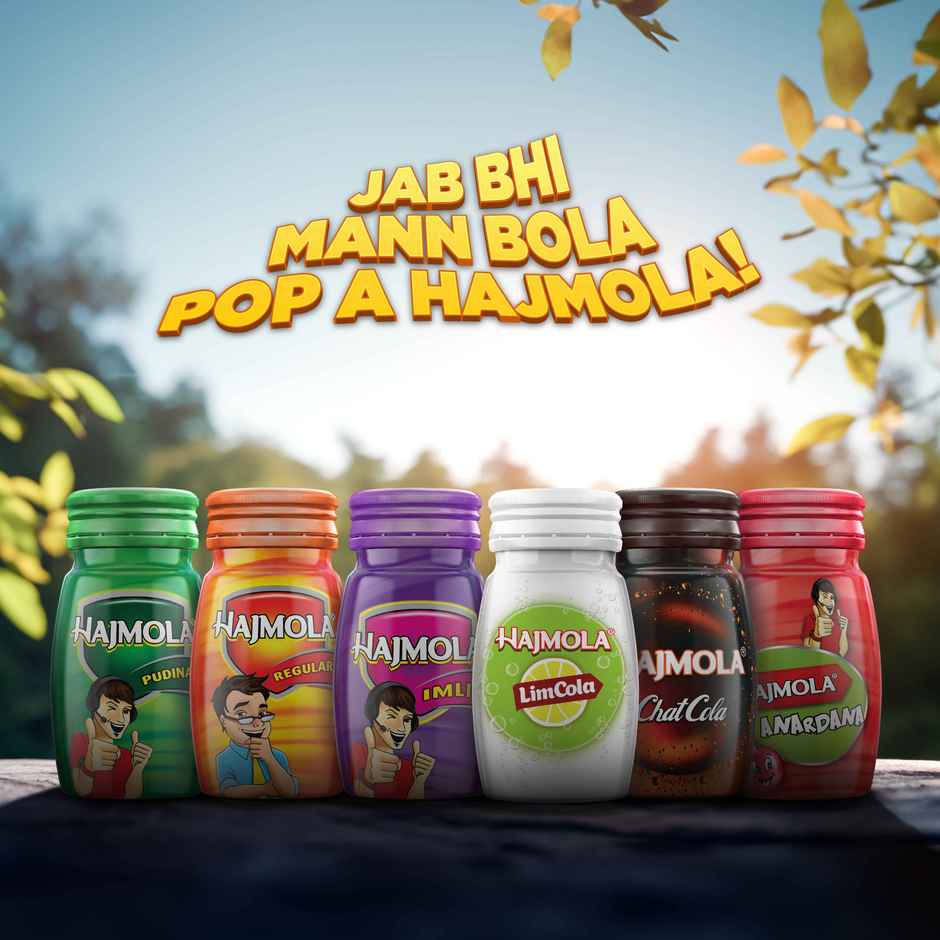 Dabur Hajmola Tasty Digestive Tablets (Limcola Flavour) - 120 Tabs,Healthy, Tasty & Chatpata