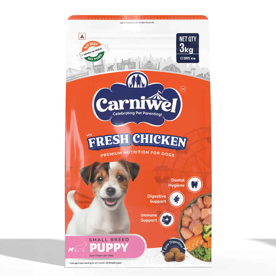 Carniwel Fresh Chicken Dry Dog Food For Small Breed, Puppy