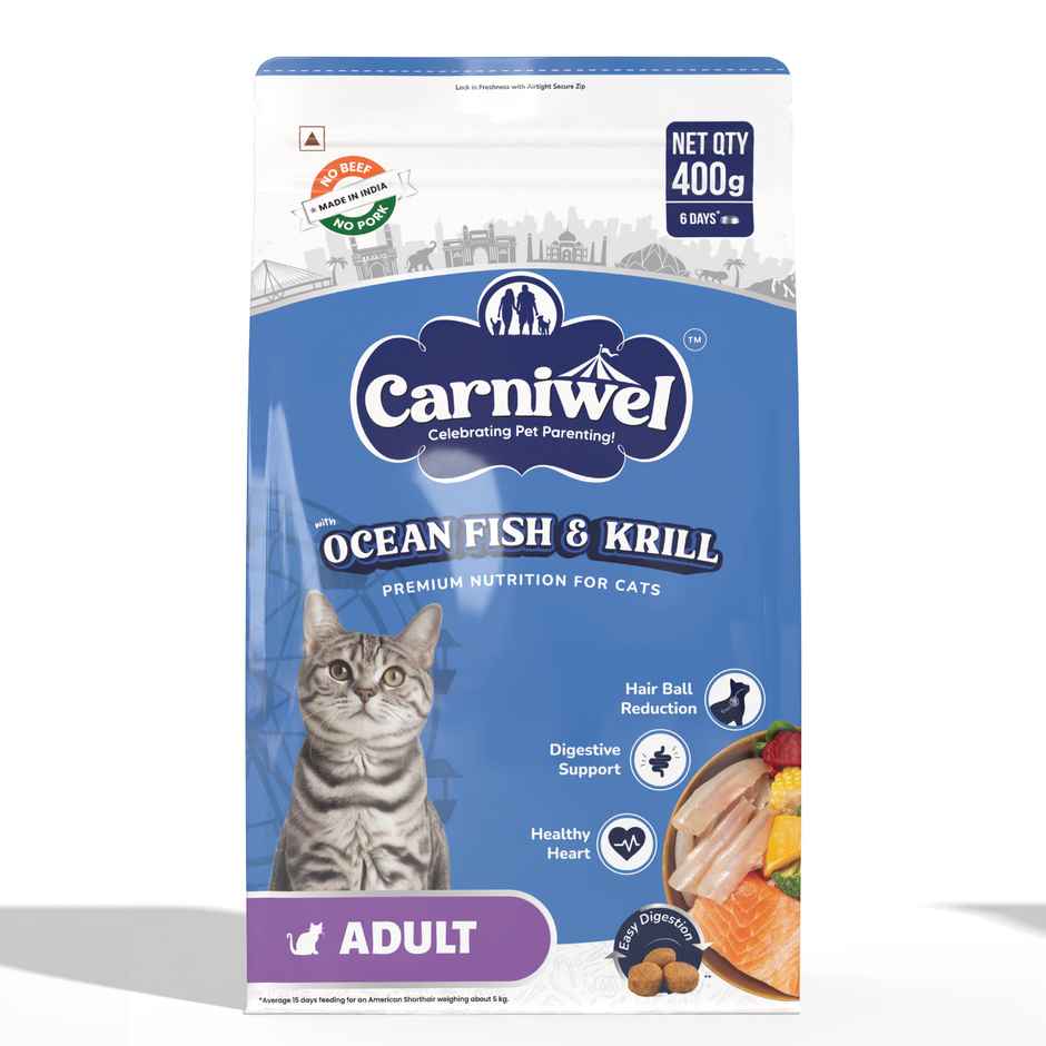 Carniwel Ocean Fish & Krill Dry Cat Food, Adult