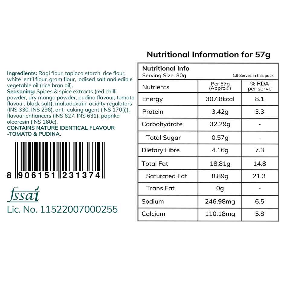 Snackible Desi Masala Ragi Chips | High Fibre, No Palm Oil