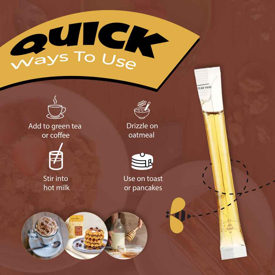 Honey Twigs Cinnamon Infused Honey | 30 Twigs Pack