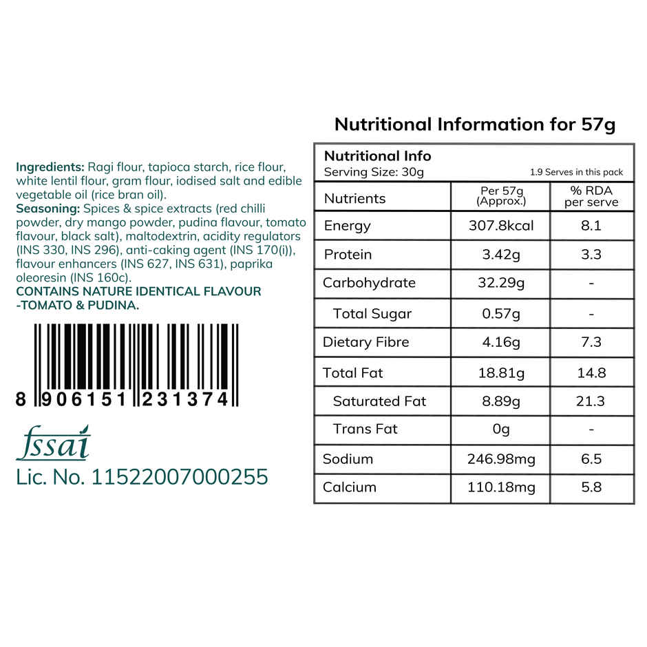 Snackible Desi Masala Ragi Chips | High Fibre, No Palm Oil