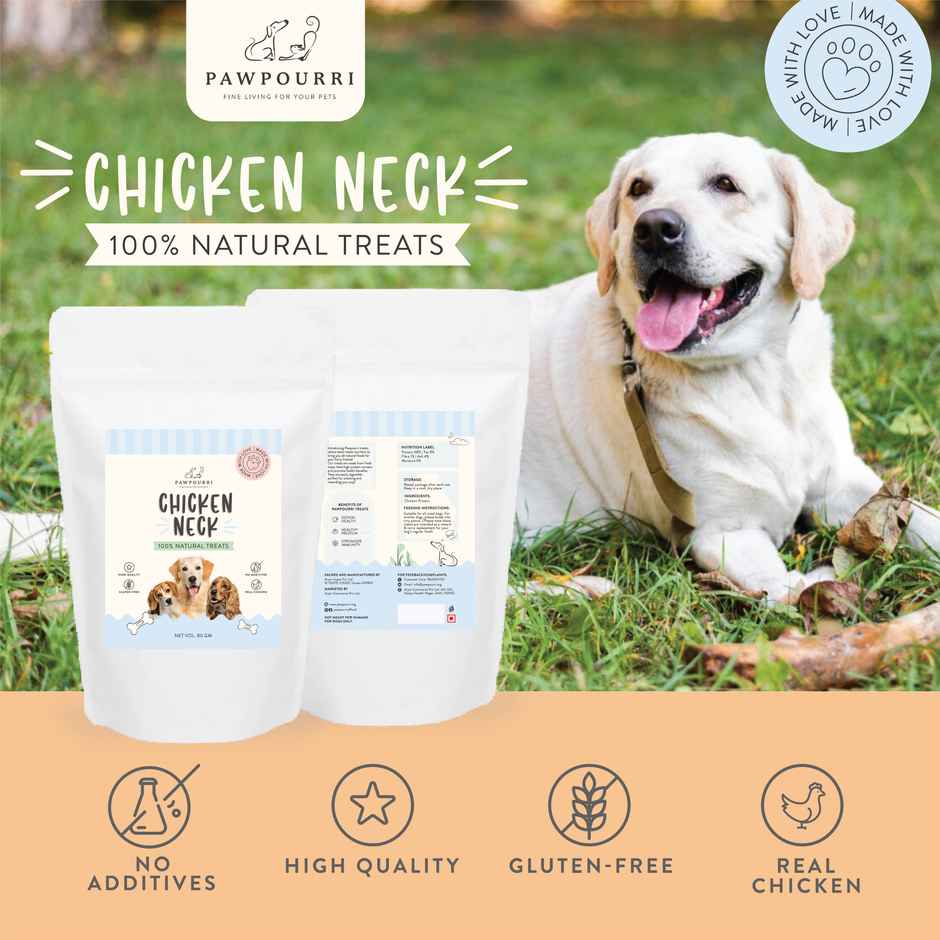 Pawpourri Natural Dog Treats - Chicken Neck