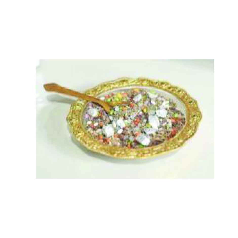 Devnidhii Glass Tray Gold Polish for Sauf and Paan