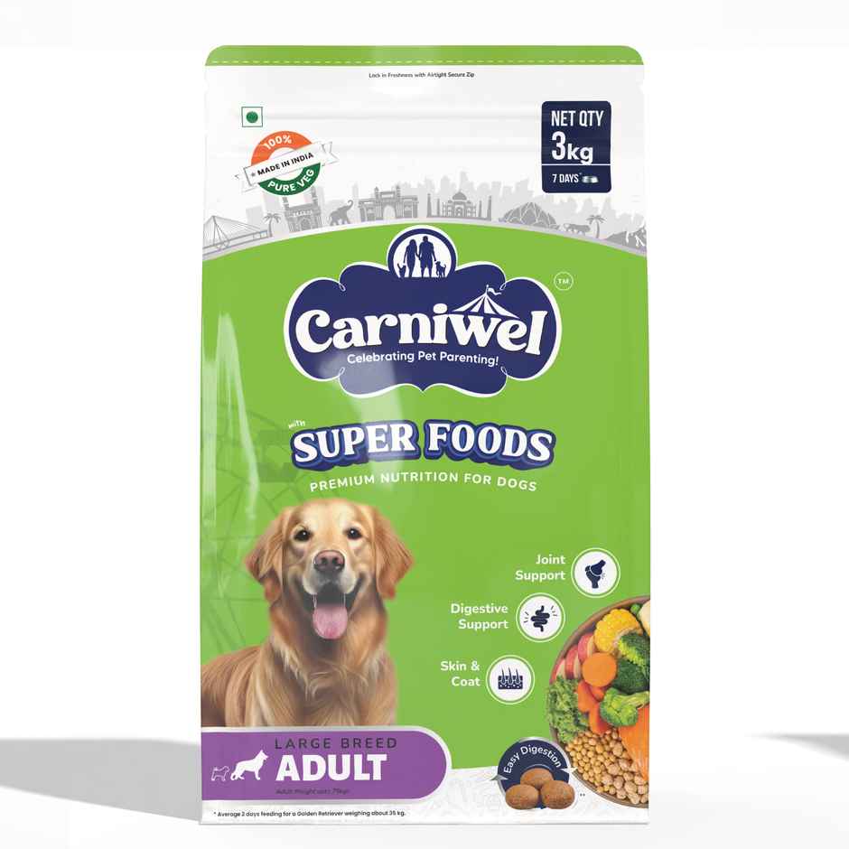 Carniwel Veg With Superfoods Dry Dog Food For Large Breed, Adult