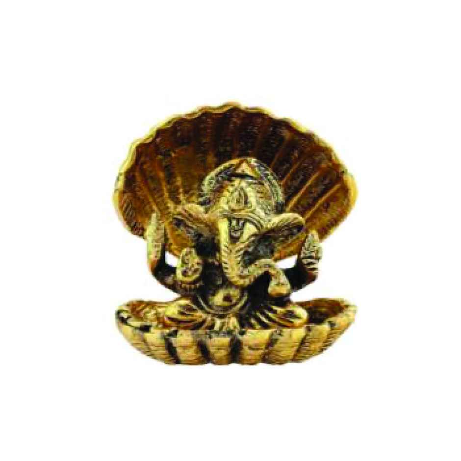 Ganesh Ji inside Pearl Shell in Gold Polish | Devnidhi