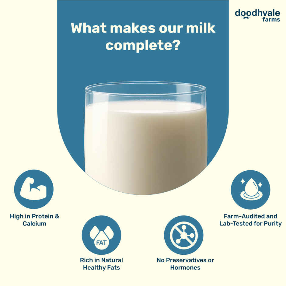 Doodhvale Farms Royal A2 Buffalo Fresh Milk | Pouch