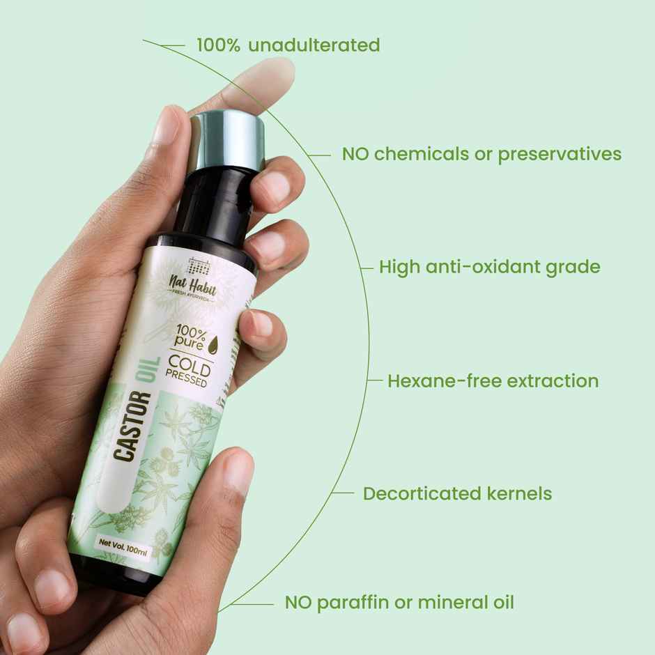 Nat Habit Cold Pressed Castor Oil For Skin & Hair Care