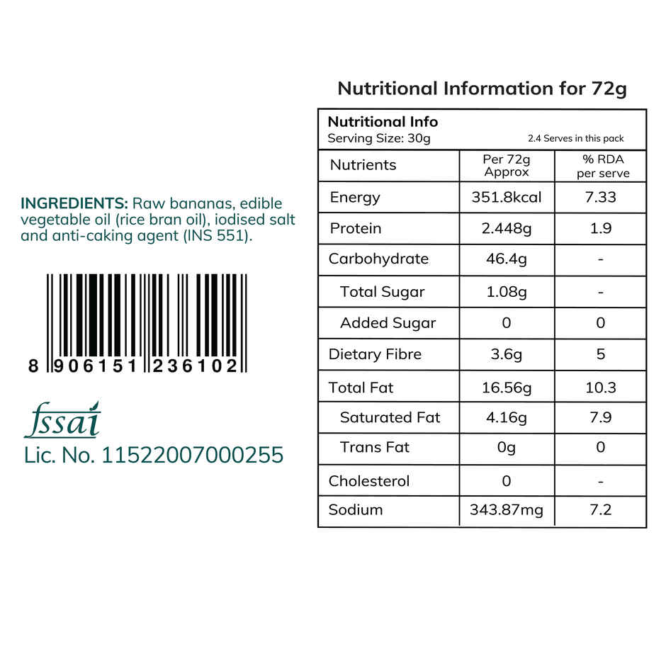 Snackible Salted Banana chips | No Palm Oil