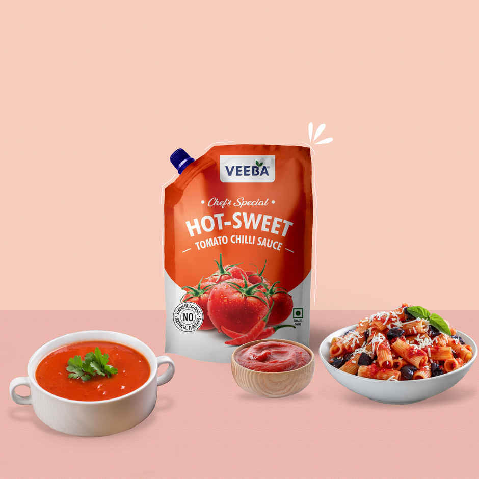 Veeba Hot-Sweet Tomato Chilli Sauce Chef'S Special | No Synthetic Colours Or Artificial Flavours