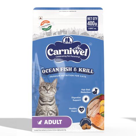 Carniwel Ocean Fish & Krill Dry Cat Food, Adult