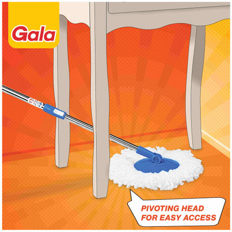 Gala Twin Bucket Spin Mop Floor Cleaning Mop With Separate Bucket For Clean And Dirty Water