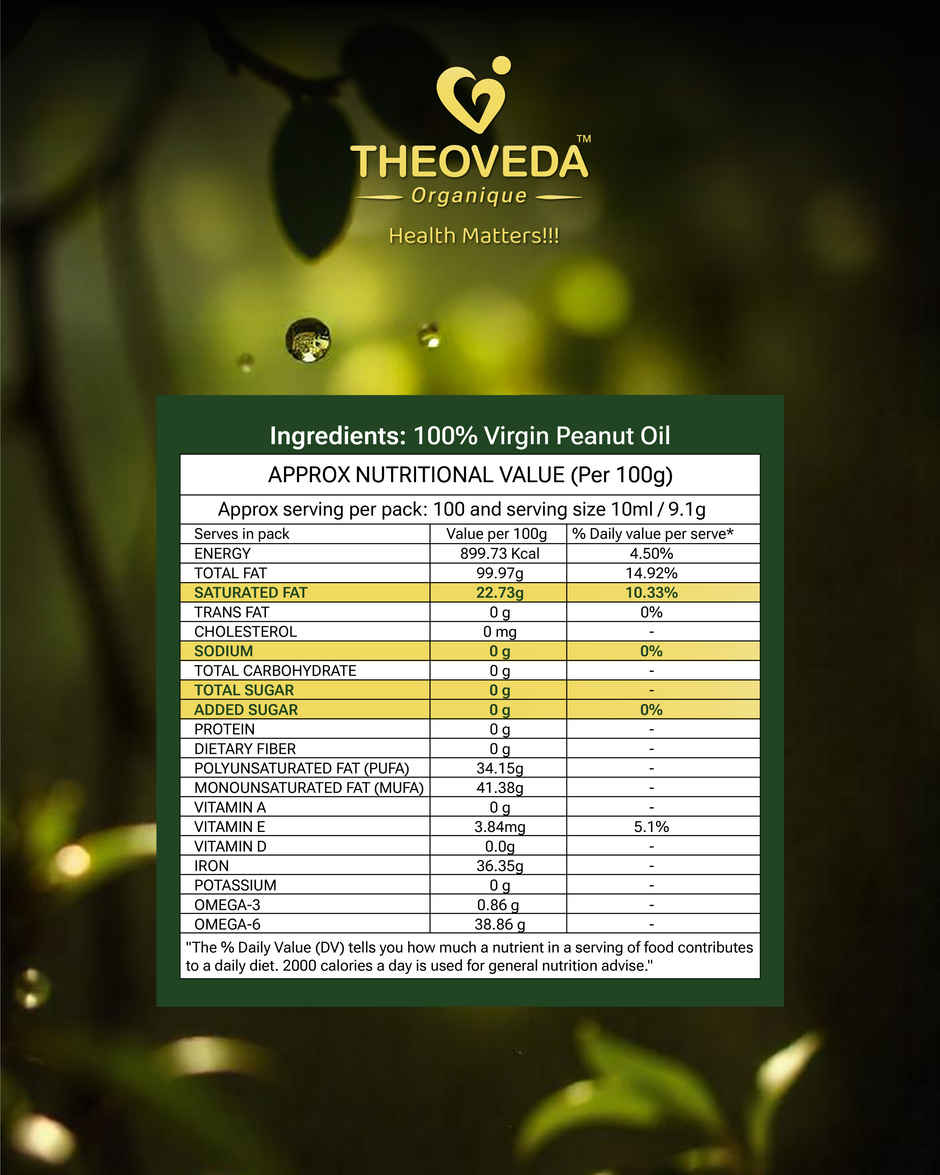 Theoveda Premium Virgin Peanut Oil