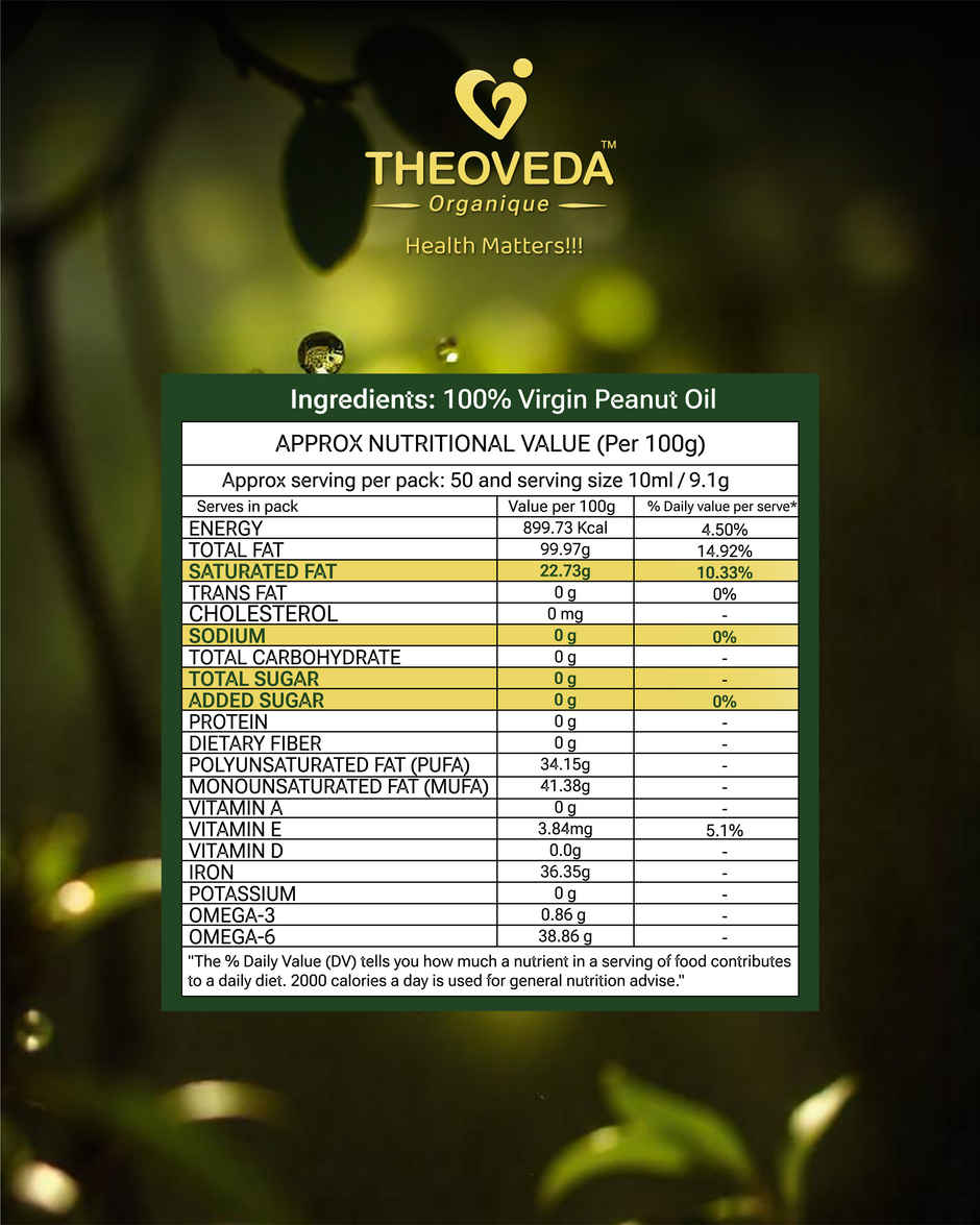 Theoveda Premium Virgin Peanut Oil