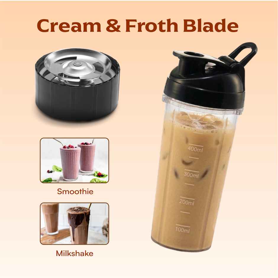 Cookwell Bullet  Juicer Mixer Grinder Nutri Blender 600W - 5 Jars & 3 Blades | Silver