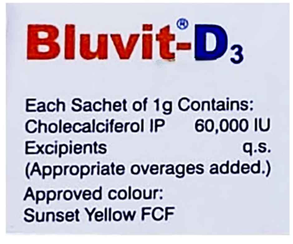 Bluvit-D3 60000IU Vitamin D3 Sachet