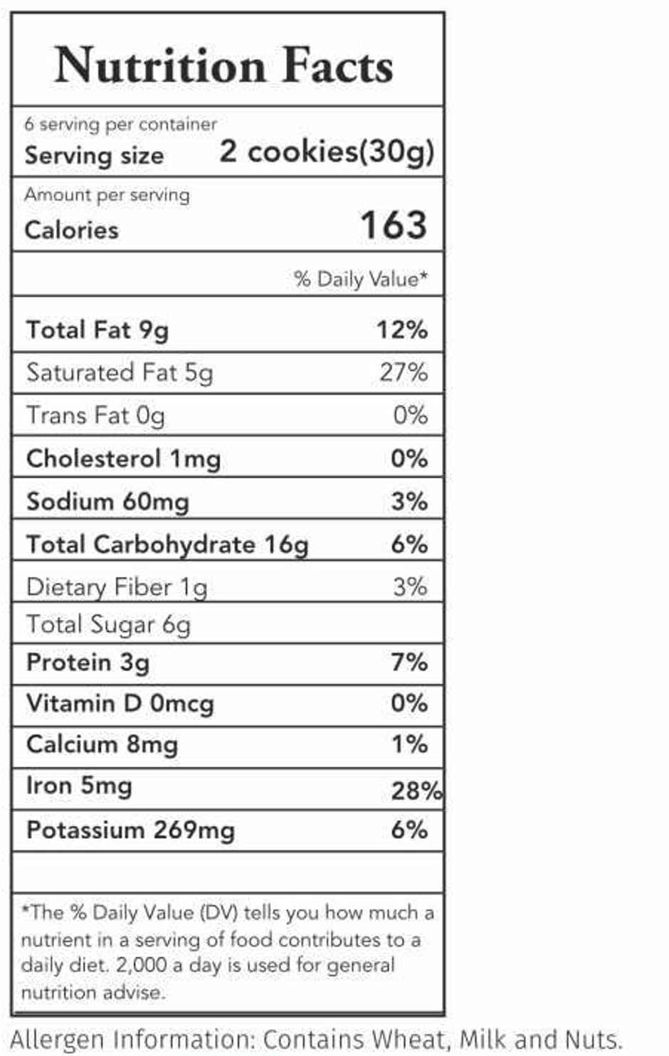 Chokola Cocoa Almond Cookies