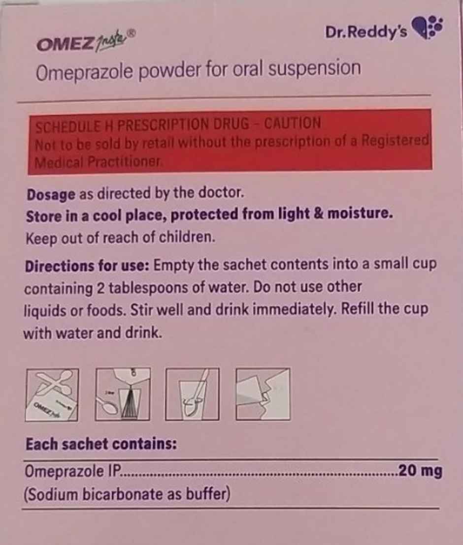 Omez Insta Mint Flavour Powder For Oral Suspension